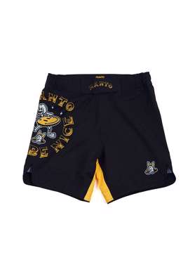 MANTO Just be nice FIGHT SHORTS-black